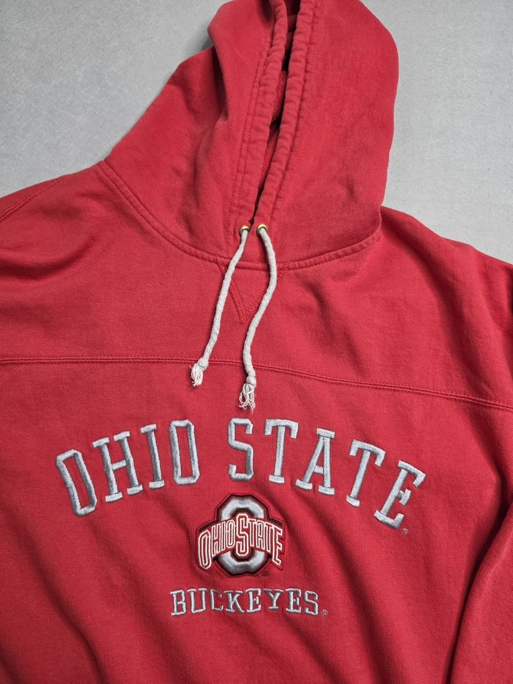 Ohio State University Buckeyes Red Pullover Hoodie Embroidered Logo Size XXL - Picture 2 of 7